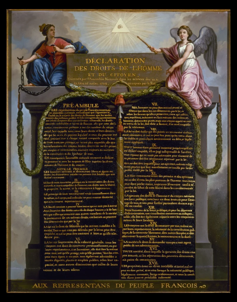 la Déclaration des droits de l'homme et du citoyen de 1789